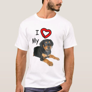 Camiseta Rottweiler Puppy Eu Amo Meu Rott