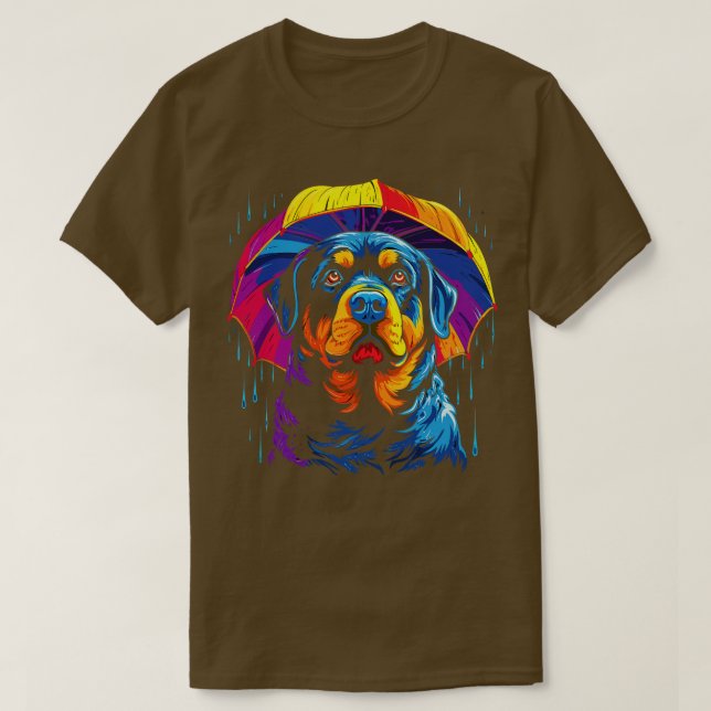 Camiseta Rottweiler Rainer Day With Umbrella (Frente do Design)
