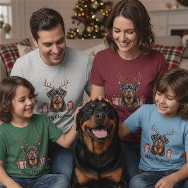 Camiseta Rottweiler Reindeer