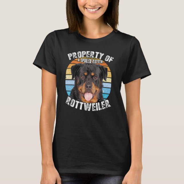 Camiseta Rottweiler Rottie Smiling Retro Property Of (Frente)
