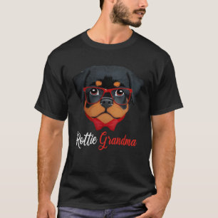 Camiseta Rottweiler Rottie Vovó Óculos de Fogão