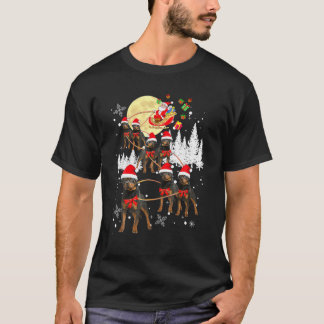 Camiseta Rottweiler Santa Merry Xmas Christmas Pajama Dog L