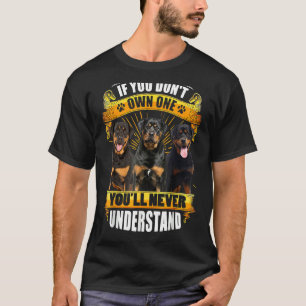 Camiseta Rottweiler Se não for dono de um, nunca estará sob