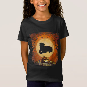 Camiseta Rottweilers com Silhueta Animal de Lua Cheia