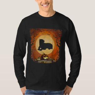 Camiseta Rottweilers com Silhueta Animal de Lua Cheia