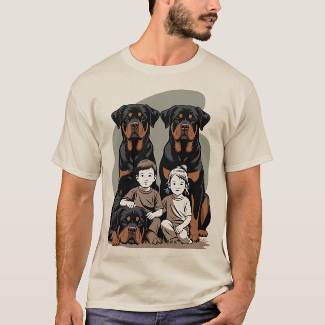 Camiseta Rottweilers, Family Guards (Frente)