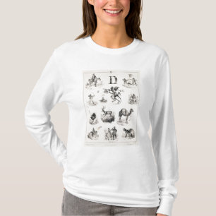 Camiseta Rotule D de uma primeira demão do alfabeto, 1832