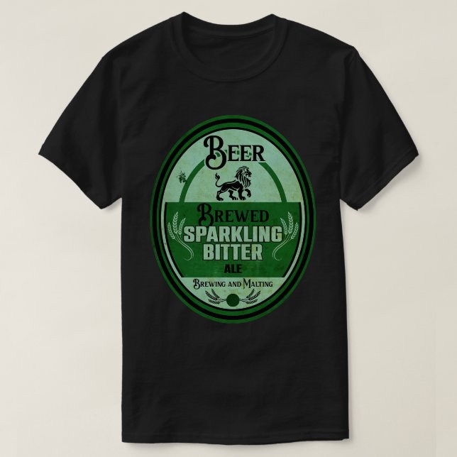 Camiseta Rótulo da Cerveja de Criação (Frente do Design)