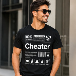 Camiseta Rótulo de Alerta para Traíndor Humor de Relacionam