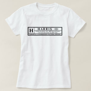 Camiseta Rótulo de aviso Harris