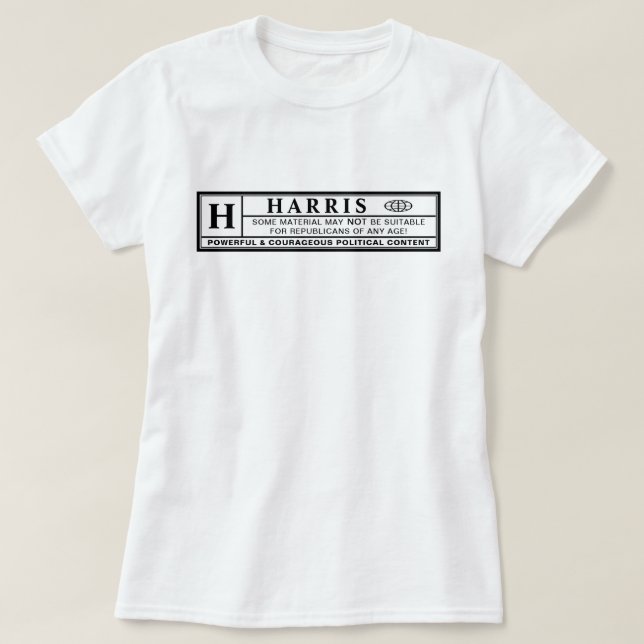 Camiseta Rótulo de aviso Harris (Frente do Design)
