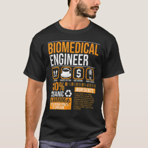 Camiseta Rótulo de Fatos Biomédicos do Engenheiro