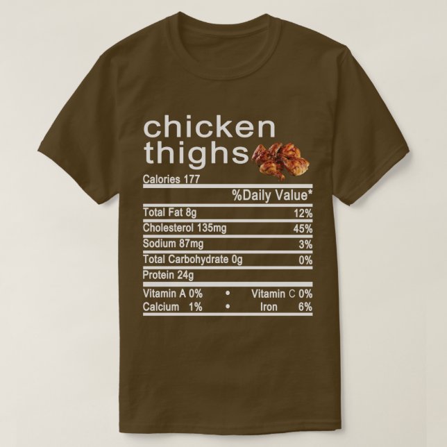 Camiseta rótulo de Fatos Nutricionais (Frente do Design)