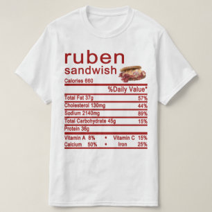 Camiseta Rótulo de Fatos Nutricionais