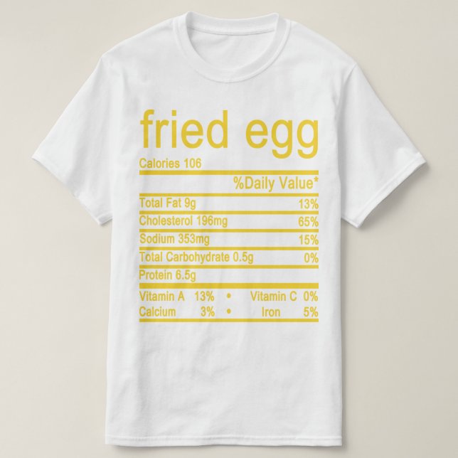 Camiseta Rótulo de Fatos Nutricionais (Frente do Design)