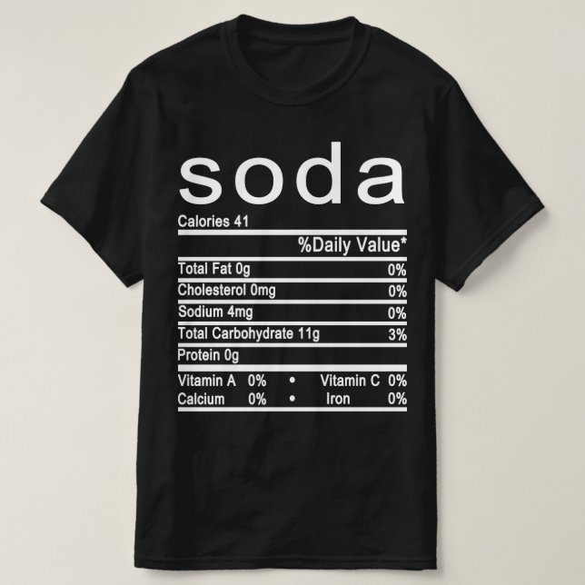 Camiseta Rótulo de Fatos Nutricionais (Frente do Design)