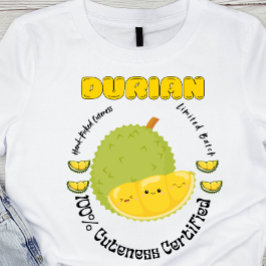 Camiseta Rótulo de Fruta Durião Escolhido à Mão