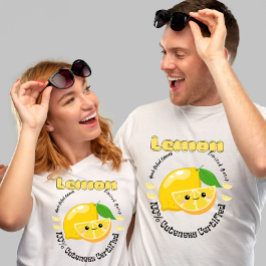 Camiseta Rótulo de Fruta Limão