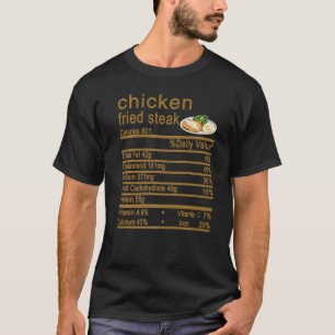 Camiseta Rótulo de Informações Nutricionais de Bife Frito d