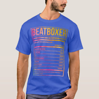 Camiseta Rótulo De Nutrição Incrível E Engraçado Beatbox Be