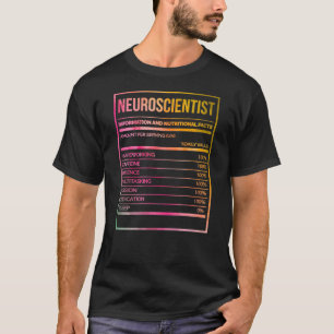 Camiseta Rótulo de Nutrição Neurocientista Engraçado