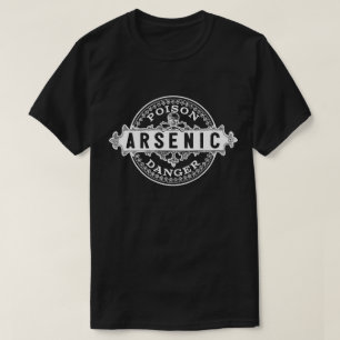 Camiseta Rótulo de Veneno do Estilo de Vintagem Arsênico