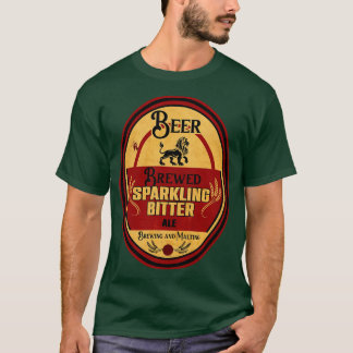 Camiseta Rótulo de Vintagem da Cerveja de Criação