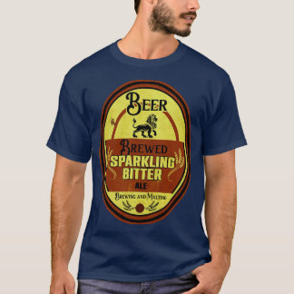 Camiseta Rótulo de Vintagem de Cerveja Brewer