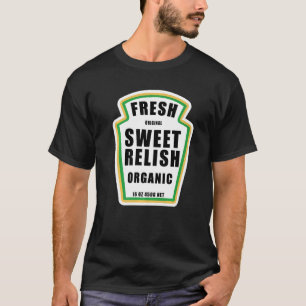 Camiseta Rótulo do frasco de picles de cor doce Matchin de
