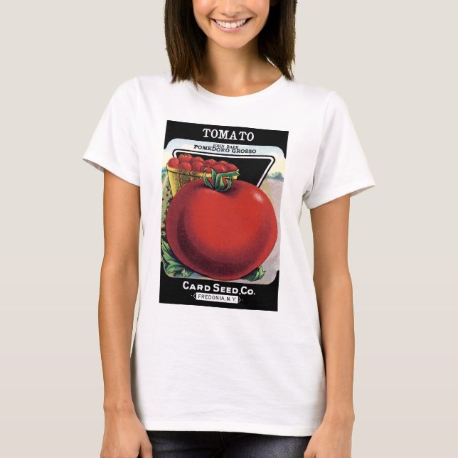 Camiseta Rótulo do Pacote de Sementes de Tomato (Frente)