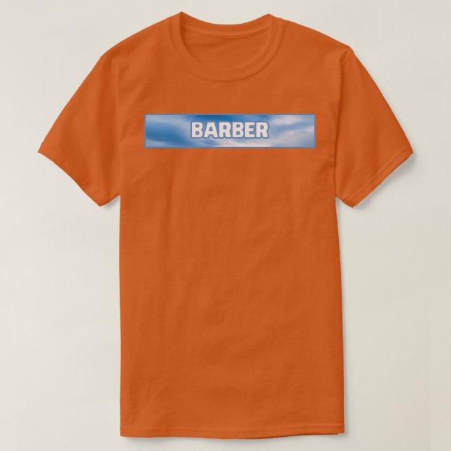 Camiseta Rótulo do Sunset Azul-Barbeiro (Frente do Design)