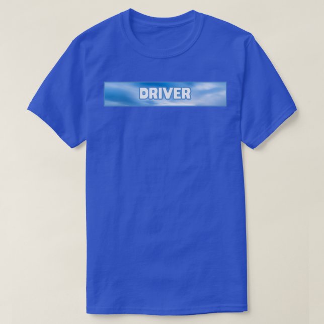 Camiseta Rótulo do Sunset Azul do Driver (Frente do Design)