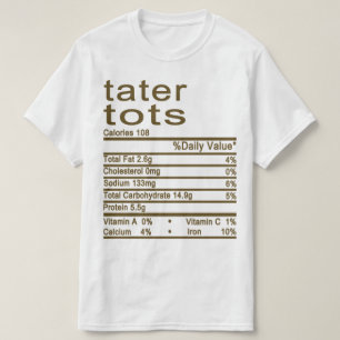 Camiseta Rótulo dos fatos nutricionais