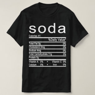 Camiseta Rótulo dos fatos nutricionais