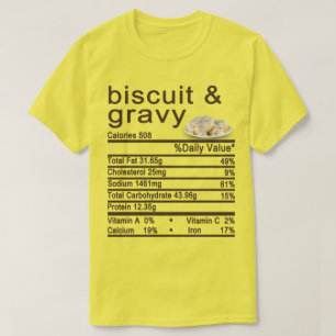 Camiseta rótulo dos fatos nutricionais de biscoitos e de m