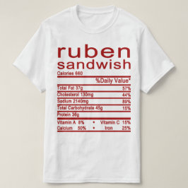 Camiseta rótulo dos Fatos Nutricionais de Rubor
