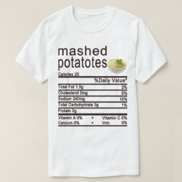 Camiseta rótulo dos fatos Nutricionais misturados