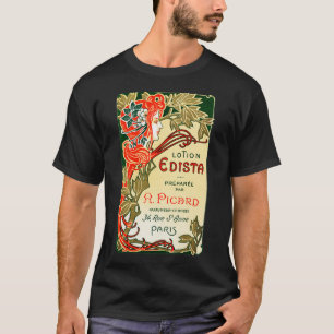 Camiseta Rótulo francês Art Nouveau de 1910