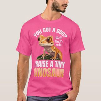 Camiseta Rótulo Gecko Detido - Eu Levanto Um Pequeno Dinoss