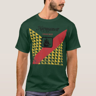 Camiseta Rótulo Narragansett do Tubarão angustiado