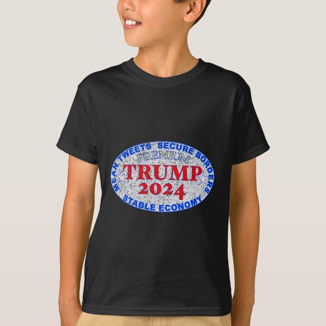 Camiseta Rótulo Premium Trump Desgastado  (Frente)
