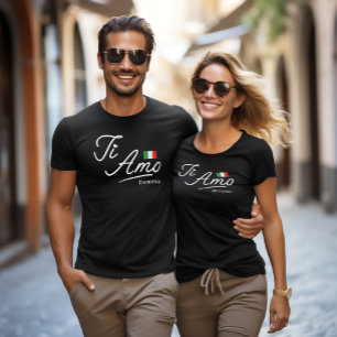 Camiseta Rótulo Ti Amo personalizado para casal