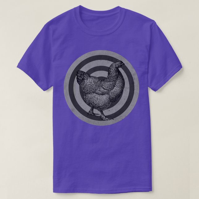 Camiseta Rótulo Vintage Hen BW (Frente do Design)
