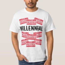 Camiseta Rótulos Frágeis Do Milênio, Cuide Com Cuidado