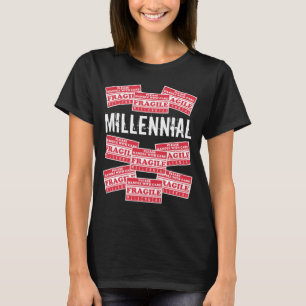 Camiseta Rótulos Frágeis Do Milênio, Cuide Com Cuidado