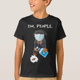 Camiseta rotweiler Ew Pessoas Dog Vestindo Uma Máscara Eng