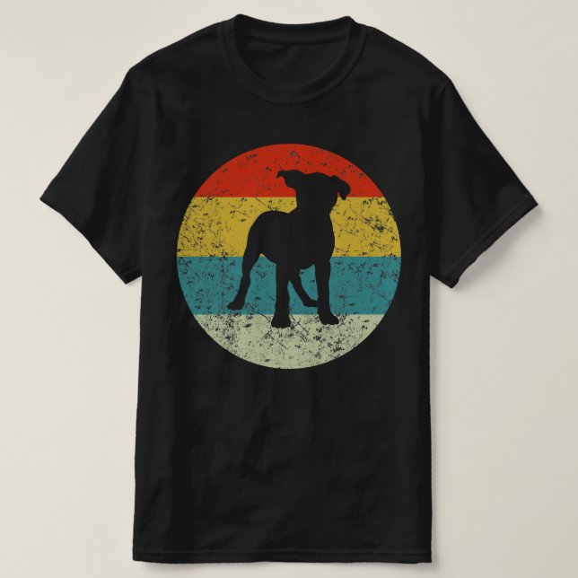 Camiseta rotweiler retro vintage silhueta 70s (Frente do Design)
