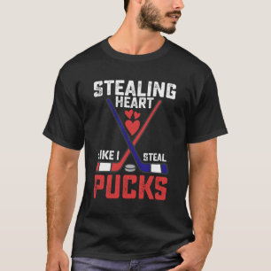 Camiseta Roubando Coração Como Eu Roubo Disco de Hockey no