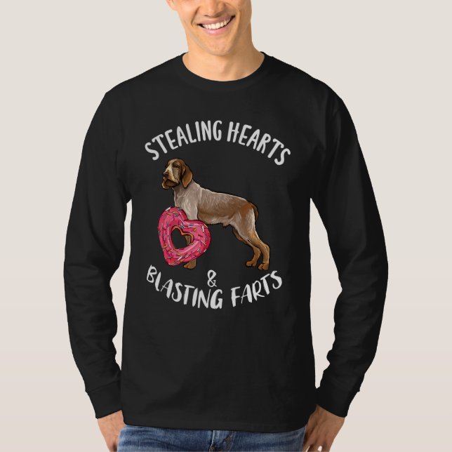 Camiseta Roubando Coração Explodindo Fart Spinoni Italiani  (Frente)