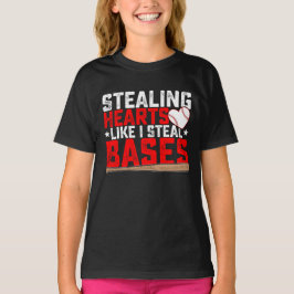 Camiseta Roubando Corações Como Eu Roubo Bases Beisebol
